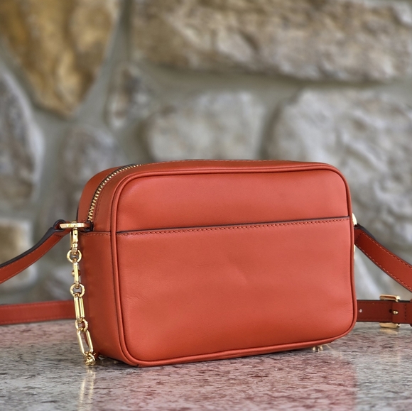 Michael Kors Parker Medium Orange Crossbody - Picture 3 of 10